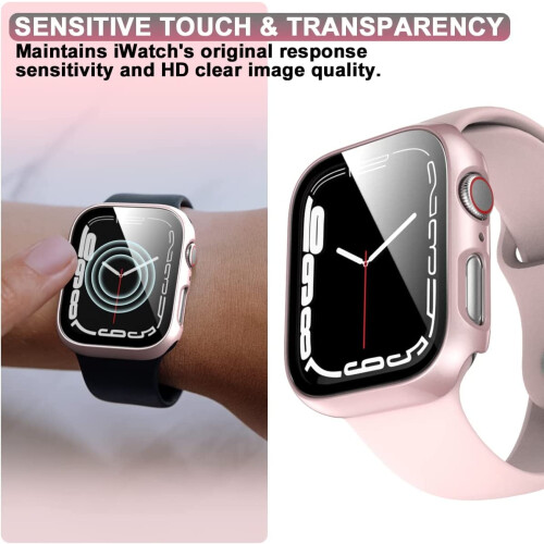 Θήκη υπολογιστή XiHAMA6-Pack συμβατή με Apple Watch Series10 + Προστατευτικό από σκληρυμένο 2