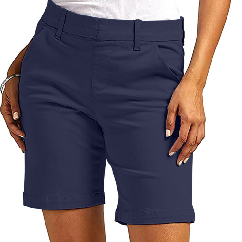 Γυναικείο σορτς πεζοπορίας Simua με ελαστικό twill και λεπτή μέση, με τσέπες, 1