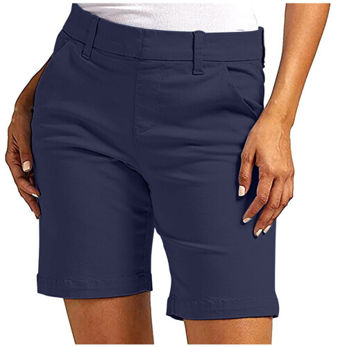 Γυναικείο σορτς πεζοπορίας Simua με ελαστικό twill και λεπτή μέση, με τσέπες, 2