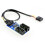 F71USB2.0Hub Intern splitter 1x9pin til 2x9pin utvidelseshode med 4 porter 2