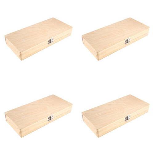 4X Wooden Slide Storage Box, Holds 50 Slides, Microscope Slide Box