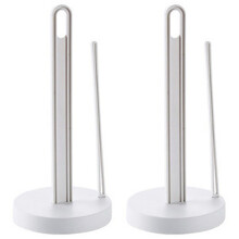 2X Toilette Küchen Papier Handtuch Halter Rolle Papiertuch Holder Kunststoff Regal Desktop Boden Vertikal Servietten Stand Badezimmer Lagerung-1