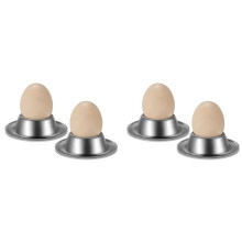 Lot de 4 Porte-Coquetiers, Coquetiers en Acier Inoxydable Assiettes Support de Vaisselle pour Oeuf Dur, Présentoir de Cuisine