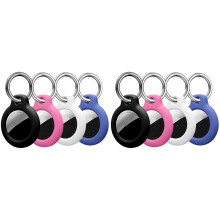8 Pack PC + Plastic Case Compatible with Protective Cover Accessory for AirTags Case, Air Tag Keychain