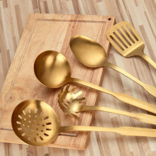 Stainless Steel Kitchen Utensils 10-Piece Cooking Trowel Set, Kitchen Tool Set, Gold