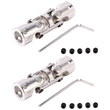 2X Rc Double Universal Joint Cardan Joint Gimbal Couplings with Screw,4X4mm
