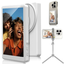 Wireless Vlog Selfie Monitor for Smartphone, 4 Inch Magnetic Mount Screen for Live Streaming and Rear Camera View