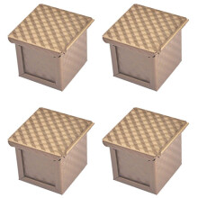4X Square Loaf Pan with Lid Toast Mold Bread Pan Pullman Loaf Pan with Cover Non-Stick Water- Toast Box