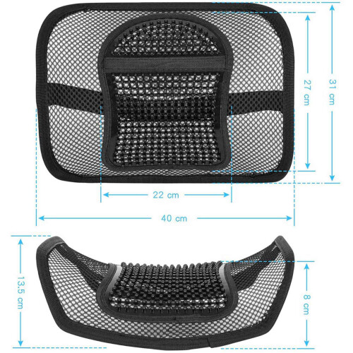2X Mesh Back Support for Office Chair, Lumbar/Chair Back Support with Elastic Strap Back Rest 1