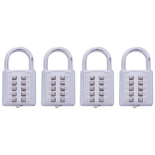 4X Anti-Diebstahl-Taste Kombination Vorhaengeschloss Ziffer Push Password Lock