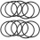 10 PCS 80 mm External Dia 4 mm Thick Filter Rubber O-Ring Seal Black 2