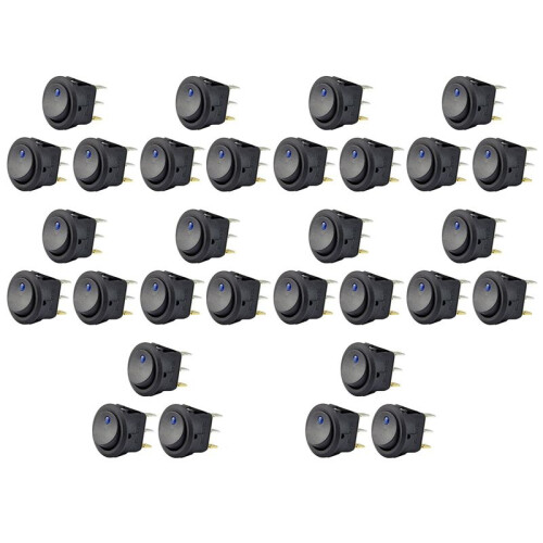 30Pc 12V 20A Rocker Toggle LED   Light SPST -Off Control