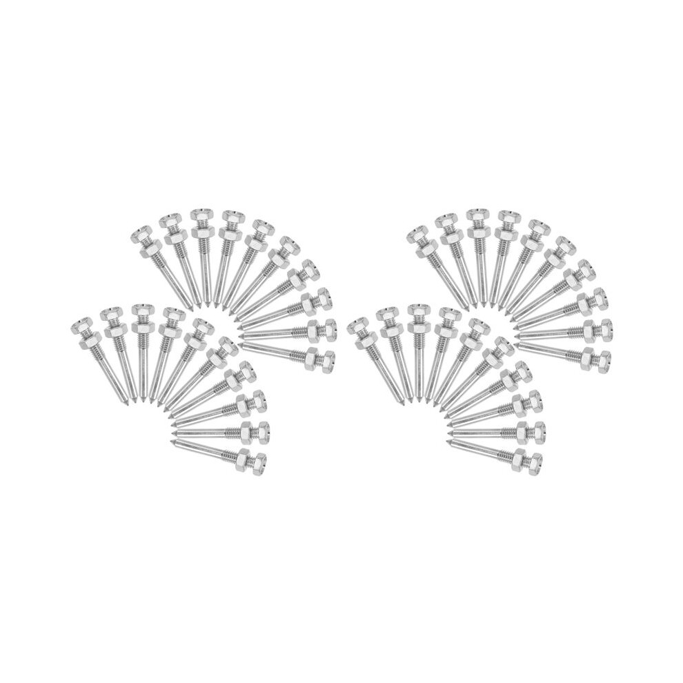52Pcs Shoes Spikes For Ice Aerator Shoes Spikes For Women Lawn Aerator Shoes Spikes Silver Lawn Shoes Spikes Metal 6033692583081