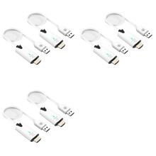3X 5G 30M Wireless -Compatible Extender Cable Audio Video Transmitter&Receiver Display Adapter for Camera PC(White)
