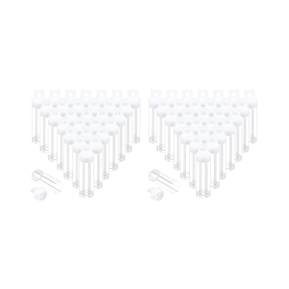 60Pcs Clear Tube Bead Containers, Plastic Storage Tubes With Caps Organizers Bottle Container Set For Beads, Bath Salt 6031023835151