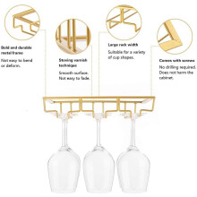2X 3 Reihen Weinglas Rack Unter Schrank Stemware Halter Eisen Weinglas Organizer Gläser Aufbewahrungsbügel für Bar Küche