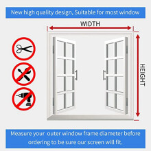 Moustiquaire pour FenĂŞtre, 6 PCS Fly Window Screen Mesh Insect Netting Mosquito Protector et 6 Rolls Auto-Adhesive Tapes