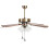 4 Pcs Crystal Pull Chains Ceiling Fan Chain Extension Fan Pull Chain Pendant 50cm Ceiling Fan Chain Extender Ornament 3