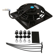 2X 6 Inch Slim 650CFM Radiator Cooling Fans Universal Slim Pull Push 12V 80W Direct Replacement Fan with Mount Kit