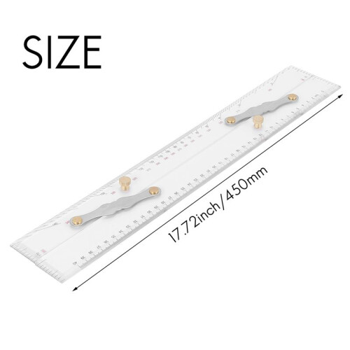 4X Marine Ruler Parallel Ruler Nautical Charts Parallel Ruler Mapping Points to Pull Parallel Ruler 450MM 2