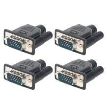 4PCS VGA Virtual Display Adapter Male Dummy Plug EDID Headless  Emulator Lock Plate VGA Video Card Spoofer