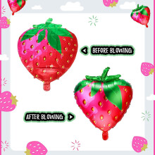 BalõEs de Morango de 20 Unidades BalõEs de Folha de Morango Doce Mylar para Meninas DecoraçõEs de Festa de AniversáRio com Tema de Morango