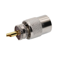 20-Pack PL259 Solder Connector Plug with Reducer for RG8, RG-213 Coaxial Coax Cable