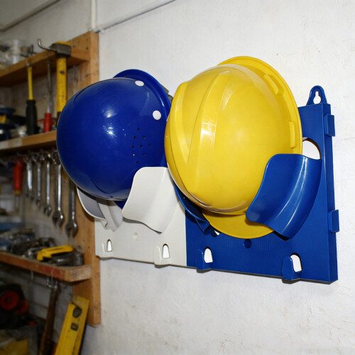 Practical Wall Mount Helmet Holder Compact Design Ideal-Blue 2