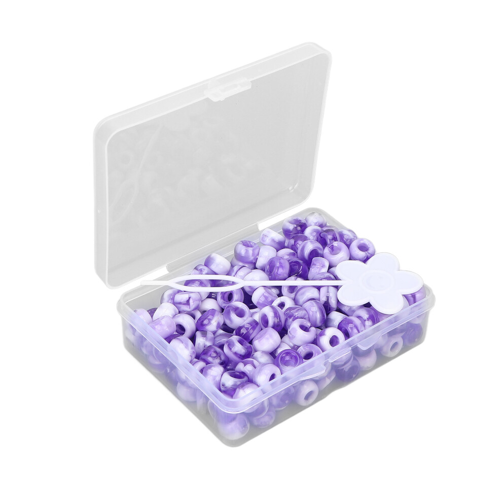 Unisex Purple 200Pcs Hair Beads Acrylic Mix Colours For Hair Styling And Braids