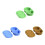 2 Section Silicone Spices Container Snacks Storage Box For-Blue 3