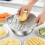 Steel Colander With Side Draining Holes For Rice And-Silver 1 5