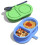 2 Section Silicone Spices Container Snacks Storage Box For-Blue 4