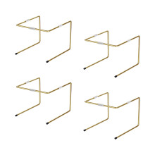 Pack Of 4 Simple Pizza Tray Stands Pizza Plates Holder-Gold
