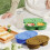 2 Section Silicone Spices Container Snacks Storage Box For-Blue 6
