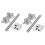 2X Horizontal 8mm Dia Linear Motion  Bearing Slide Bushing 200mm Linear Shaft Optical Axis with Rod Rail Support Set 2