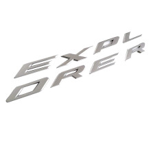 Emblema Do Carro Explorer Emblema Do Capô Frontal Letras 3D Explorer Adesivo Adequado para 2011-2019 Explorer (Prata Brilhante)