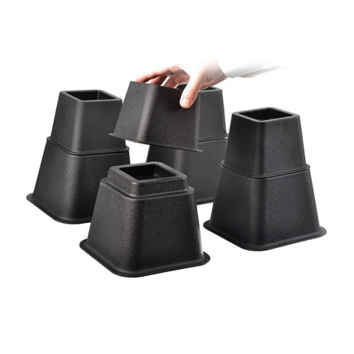16 Teilige Verstellbare Bett Riser Oder MöBel Riser Zur Schaffung Eines Zusätzlichen 3 Zoll Aufbewahrungs Schalters Oder Sofa Lifts 1