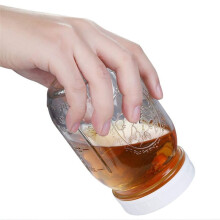 20Pcs Plastic Storage Caps Lids Ribbed for 86mm Standard Regular Mouth Mason Jar Bottle