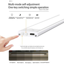 LED Night Light 20cm Motion Sensor Wireless USB Cabinet Night Light Wardrobe Lamp for Kitchen Cabinet Bedroom Wardrobe
