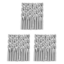 30X 1/8 Inch 3.175mm Carbide CNC Double Two Flute Spiral Bits End Mill Router 22mm