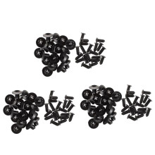 60 Pcs 8mm Hole Push in Expanding Screw Panel Clips Plastic Rivet Black