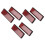 6X Rectangle Red Reflectors Universal for Motorcycles ATV Bikes Dirt Bikes 1