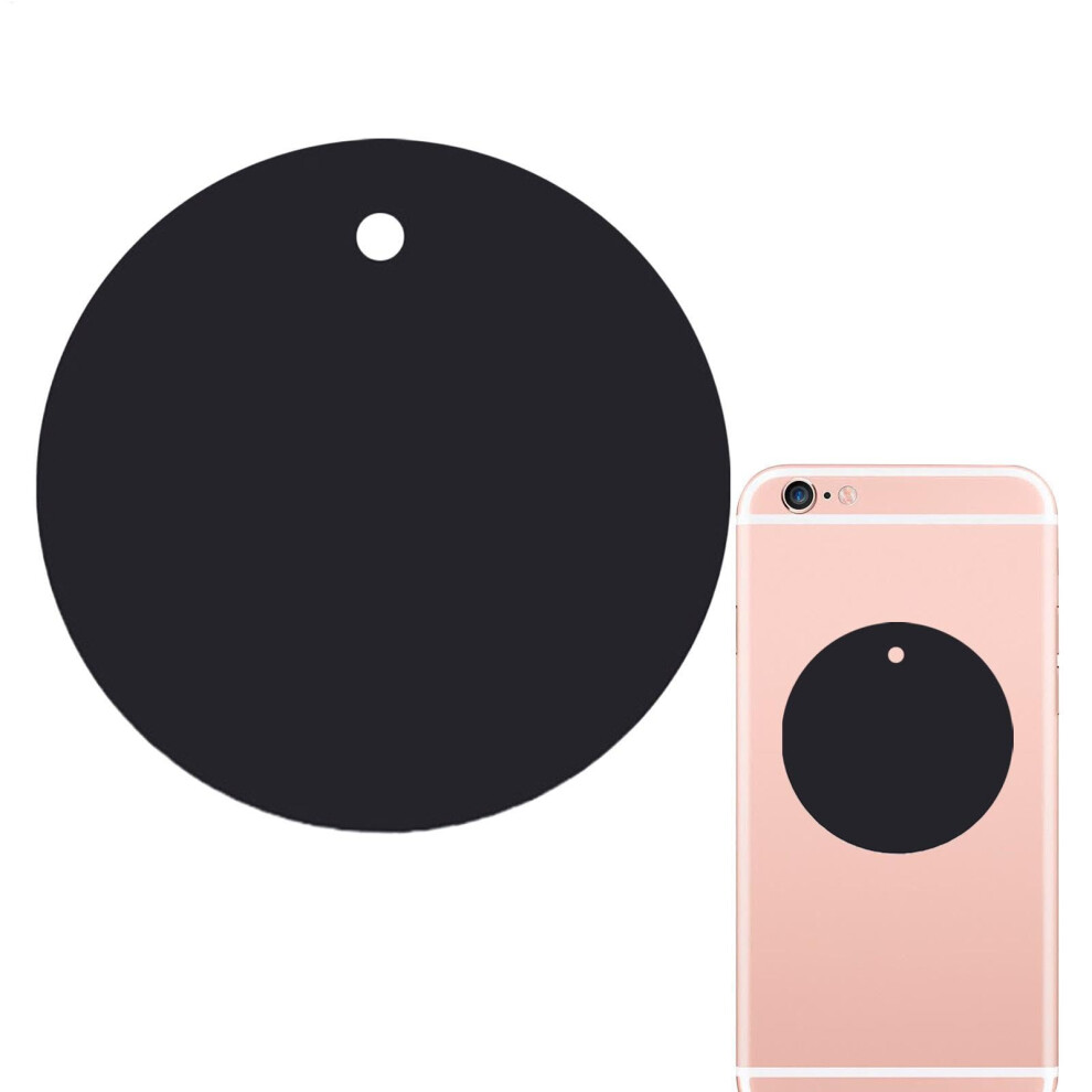 Magnetic Phone Mount Metal Plate With Strong Adhesive, Ultrathin 0.5Mm Replacement For Car Holder, Black 9771547465904