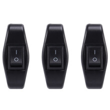 3X Black Bedroom Off Button in 6A/250VAC 10A/125VAC
