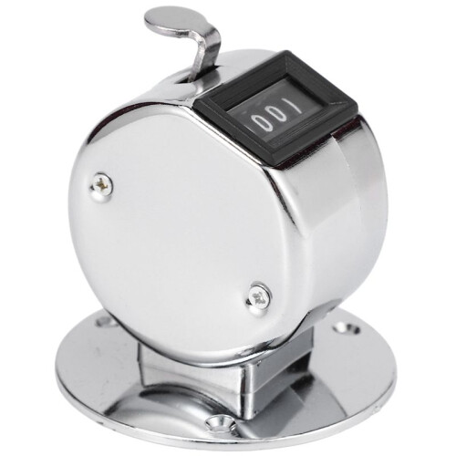 3X Round Base 4 Digit Manual Hand Tally Mechanical  Click Counter 2