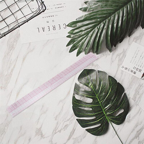 3X Drawing Tool Squares Angles Parallel  Soft Plastic Metric Ruler Clear 2