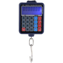 6 in 1 Digital Luggage Scale with Backlit LCD Display, 110lb 50kg Capacity, Builtin Calculator, Durable Hanging Hook