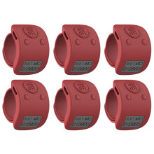 6X Digitale LCD Elektronische Vinger Ring Hand Teller 6 Digit Oplaadbare Tellers Clicker-Rood