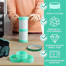 3X Kit di Cinturini Nel Silicone di Vetro per Sublimazione per Spazi Vuoti Dritti Stretti da 20 Once, Kit di Cinturini Nel Silicone di Vetro per
