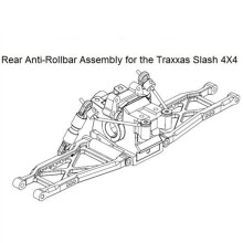 2X Kit Barra Antirollio Anteriore E Posteriore SLF311 per Parti di Aggiornamento Auto 4X4 Slash Stampede Rustler Rally RC